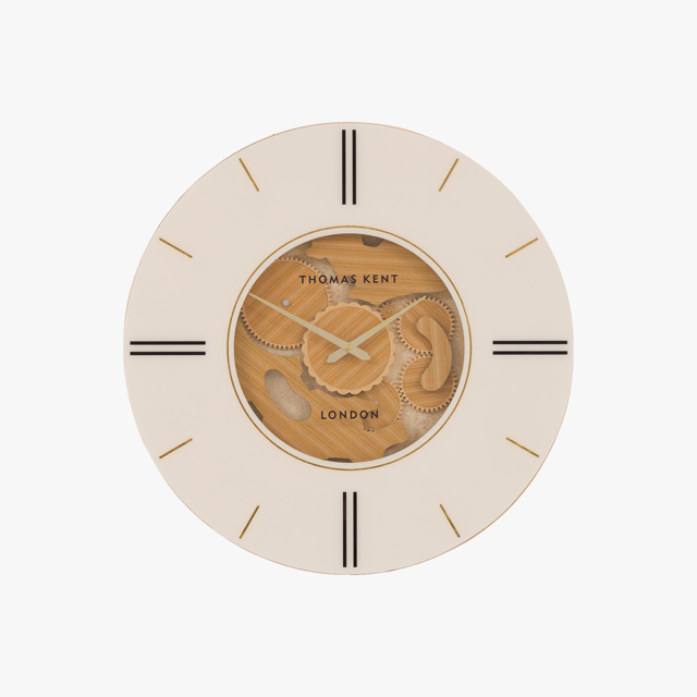 Cog Clock in Oak