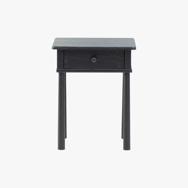 Rebecca Oak Bedside Table in Black