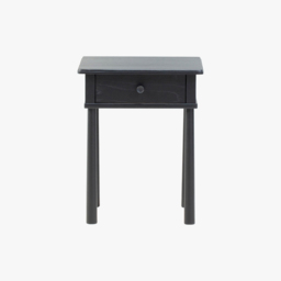 Rebecca Oak Bedside Table in Black