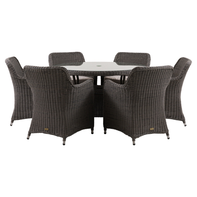 Tropez Outdoor 6 Seater Round Dining Set