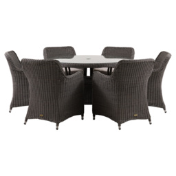 Tropez Outdoor 6 Seater Round Dining Set