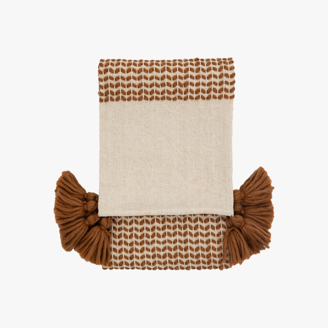 Renzo Woven Throw in Rust