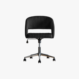 Niantic Black Velvet Swivel Chair