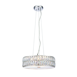 Veretta Clear Crystal Five Light Pendant in Chrome