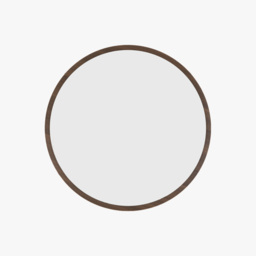 Visby Round Mirror in Walnut