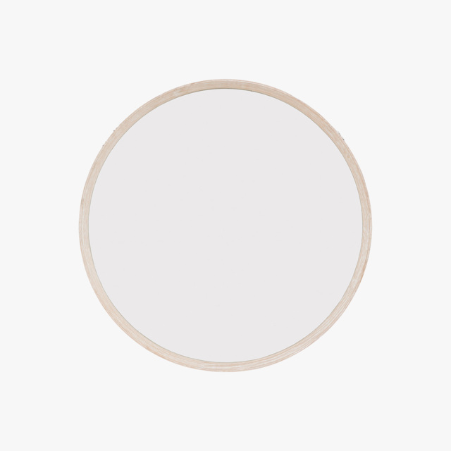 Visby Round Mirror in Limed Oak