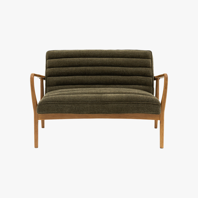 Scott Two-Seater Boucle Sofa in Green