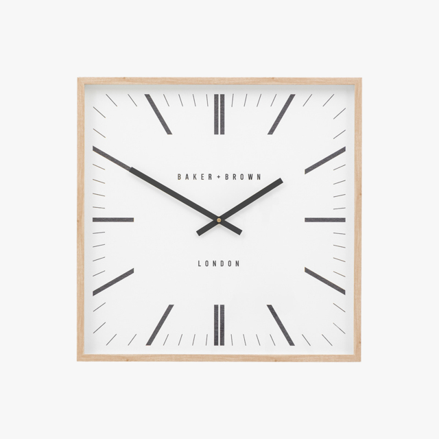Monroe Wall Clock in Oak
