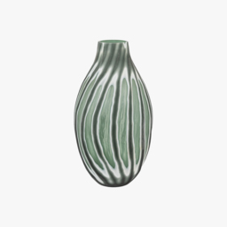 Aurelia Swirl Hand Carved Glass Vase in Sage, Large