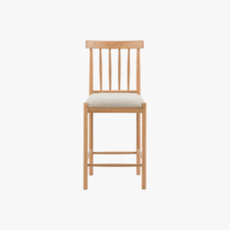 Harvest Upholstered Bar Stool in Natural, Set of 2