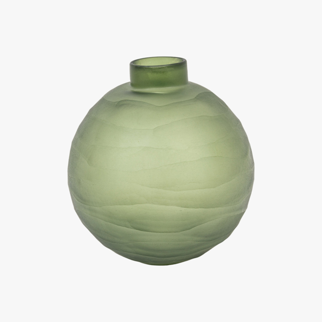 Astral Glass Vase in Green, Large