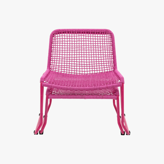 Take-a-break Outdoor Lounge Chair with Footstool in Pink