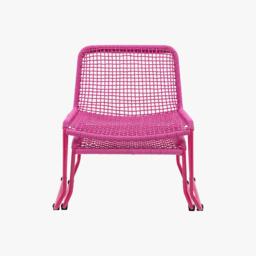 Take-a-break Outdoor Lounge Chair with Footstool in Pink