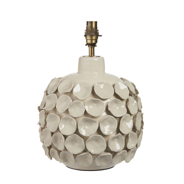 Orecchiette Table Base Ivory/Warm Brass