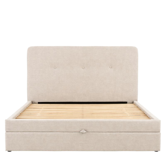 Snoozer  King  2 Drawer Bedstead in Cream Velvet
