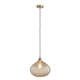 Liylah Champagne Glass Pendant in Antique Brass