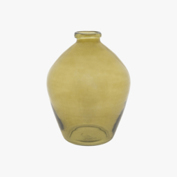 Celia Handblown Glass Vase in Olive