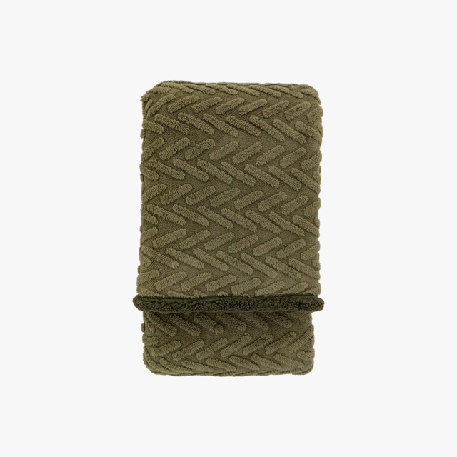 Chevron Sherpa Throw in Sage