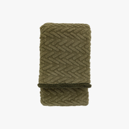 Chevron Sherpa Throw in Sage