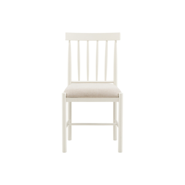 Harvest Upholstered Dining Chair in White, Set of 2