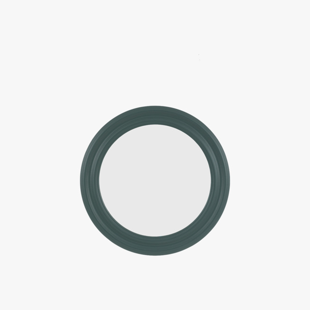 Orelia Round Mirror in Green, Medium