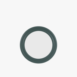 Orelia Round Mirror in Green, Medium