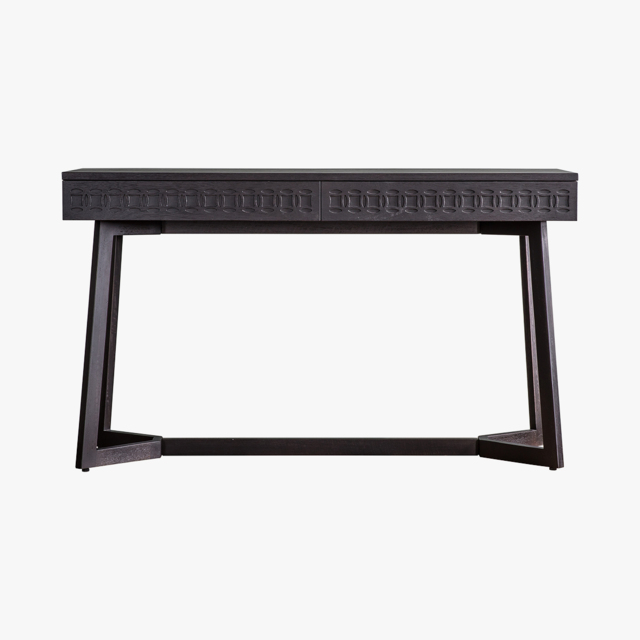 Sadie Two Drawer Desk in Charcoal