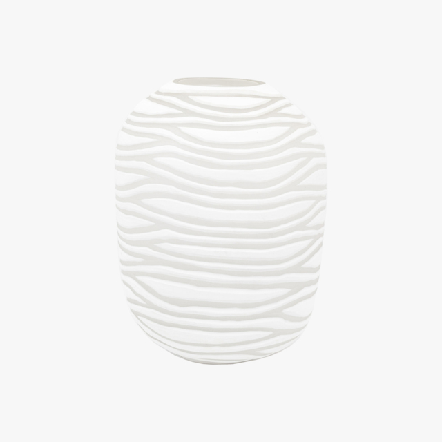 Clara Handblown Carved Glass Vase, Large
