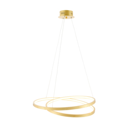 Swale Pendant in Gold Leaf & Frosted Acrylic