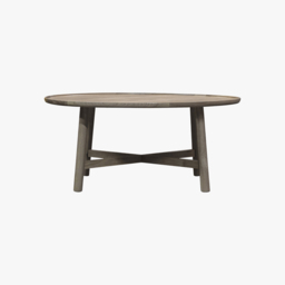 Noranda Oak Round Coffee Table in Grey