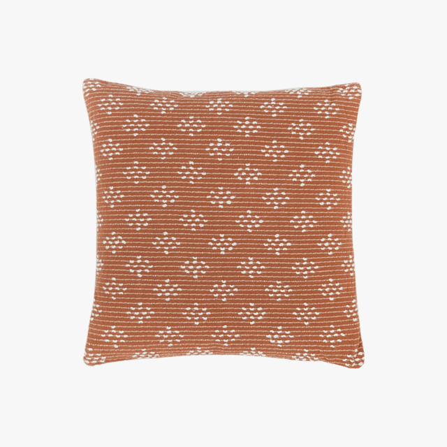 Ivy Woven Cushion in Terracotta