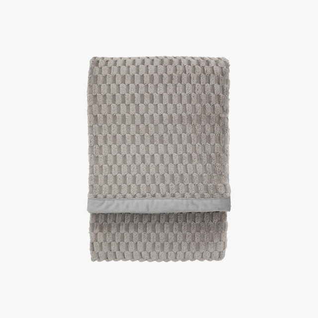 Vale Velvet Knitted Throw in Grey