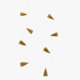 Golden Brush Tree Garland with 15 LED lights in Champagne