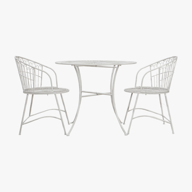 High Tea Outdoor Bistro Set in Vanilla