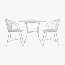 High Tea Outdoor Bistro Set in Vanilla