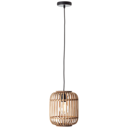 Meike Natural Bamboo Pendant in Matt Black