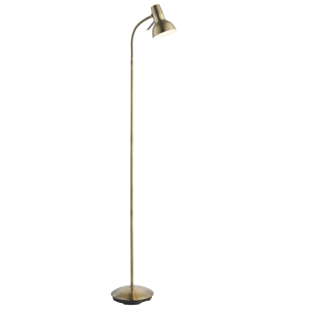Axle Floor Lamp in Antique Brass