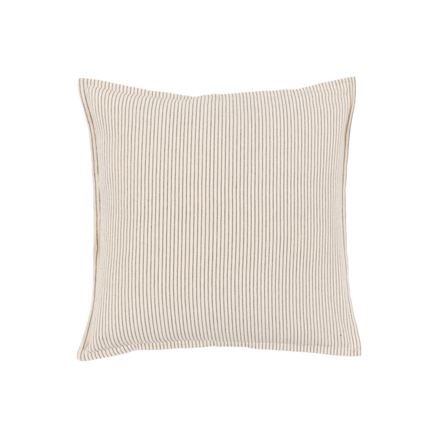 Mimi Woven Stripe Cushion in Cream