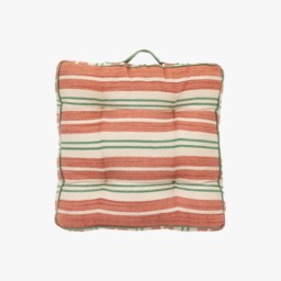 Fiesta Stripe Woven Floor Cushion in Apricot
