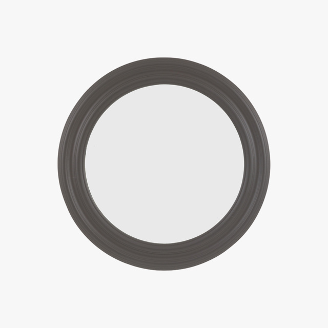 Orelia Round Mirror in Charcoal, Medium