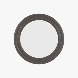 Orelia Round Mirror in Charcoal, Medium