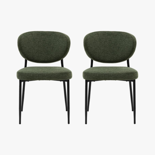 Kalmar Dining Chair in Green, Set of 2