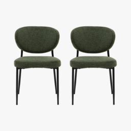 Kalmar Dining Chair in Green, Set of 2