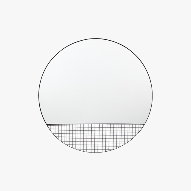 Grid Mirror in Black