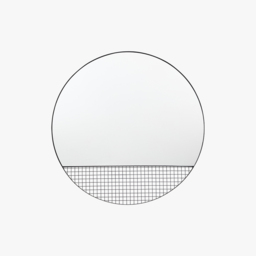 Grid Mirror in Black