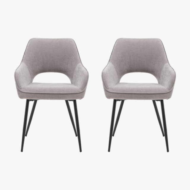 Tova Dining Chair in Grey, Set of 2