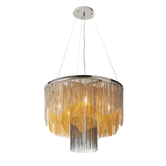 Willow Cascading Chain Pendant in Multi-Tone Metal