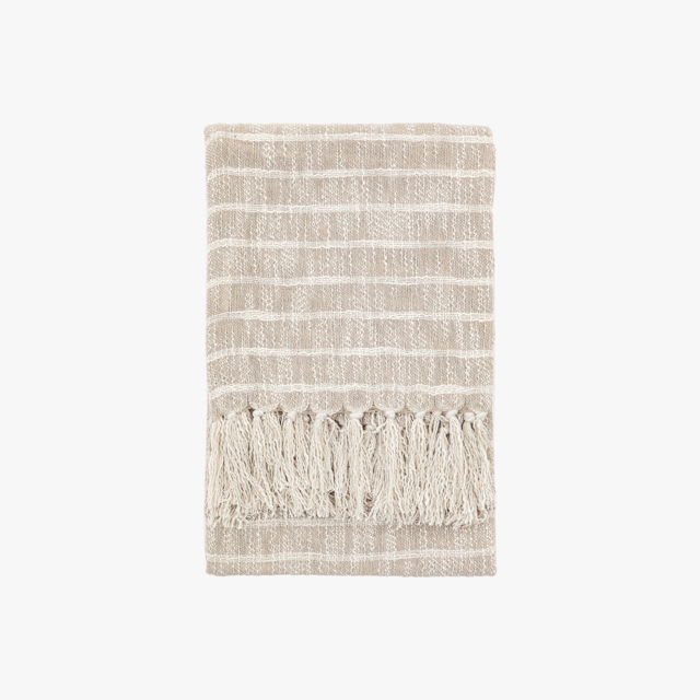 Harbour Stripe Throw in Sand