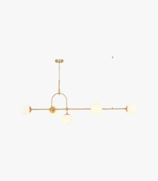 Luna Large Bar Pendant in Antique Brass
