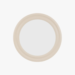 Orelia Round Mirror in Mushroom, Medium